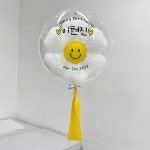 레터링풍선 헬륨 백일 첫돌 환갑 이벤트 스마일 데이지 풍선 24인치 : 메이비 벌룬