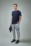 톰브라운 남성 RWB 트리밍 슬리브 암밴드 반팔 티셔츠 네이비 MJS247A J0129 415 : Pitti Milan