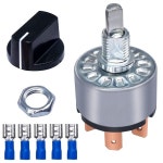 Taiss 로터리 스위치 4 위치 3단 팬 스위치 12A 250V16A 125V 금속 팬 히터 속도 선택 스위치노브 및 단자 F-040 포함 : 레릭18