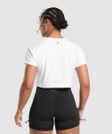 Gymshark 짐샤크 스트롱 위민 크롭 탑 화이트 : SPORTICA