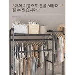 이동식 옷걸이 행거 이중 바퀴옷걸이 거실 심플 스탠드식 드라이바구스 : chsua1267