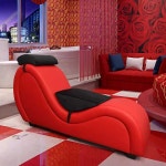 커플 베드 러브체어 소파 체위 보조기구 안락의자 블랙+크림 : Trendyno