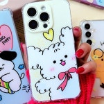 트윙 카와이 애니멀 젤리 케이스 갤럭시25 24 23 22 노트20 10 갤럭시A16 35 55 : 풀잎 마켓