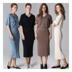 르오트 코튼 비스코스 니트 셋업 스커트 : 주주 샵