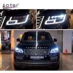 랜드로버 레인지로버 스포츠용 자동차 LED 헤드라이트 전조등 어셈블리 보그 L405 L494 2013-2017 주간 주행등 하이빔 : SH그린원