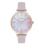 Florian Ladies 패션 장미 골드 아날로그ue 34mm 시계 [세금포함] [정품] (Multi Colour 가죽 스트랩) F34A03 손목시계 명품시계... 