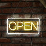 HK sell 라임 사각 OPEN LED 네온사인 24시 영업중 오픈 아크릴 간판 : 에이치케이셀