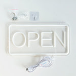 HK sell 라임 사각 OPEN LED 네온사인 24시 영업중 오픈 아크릴 간판 : 에이치케이셀