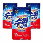 수퍼타이 찬물 전용 분말세제 리필, 10kg, 3개 : 메이드인해피