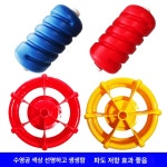 수영장 구간 분리용 레인로프 부표 컬러 구슬형 레일 플로트 수영훈련  6cm 나선형 1m-나일론 : 브로스픽