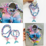 6/8/10mm 구멍 ABS 모조 진주 구슬 DIY 쥬얼리 라운드 그라디언트 세트 공예 의류 재료 G0727 만들기 : 큐티한그리즐리