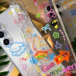 트윙 라인 드로잉 젤리 케이스 갤럭시25 24 23 22 노트20 10 갤럭시A16 35 55 : 풀잎 마켓