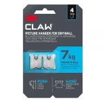 3M Claw 석고보드 그림 벽걸이 벽 후크, 홈 데코용, 행거 4개, 최대 7kg 보관 - 고중량 품목에 이상적 : 루미럭스