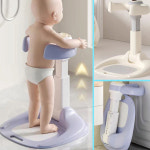 아기 기저귀 교환대 갈이 서서하는 스탠드 영유아 가는 엉덩이씻기 어깨 받쳐주는 목욕 보조도구 편한 : 우리으뜸상회