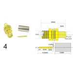 플러그암 잭 커넥터 크림프 케이블 와이어 터미널 어댑터 1. SMA female : 오더박스13호점