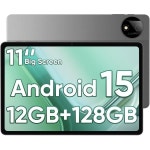 태블릿PC 태블릿, 11인치 LCD 디스플레이가 탑재된 안드로이드 15 12GB RAM 128GB 스토리지 1TB 확장, T7200 옥타코어 프로세서, 8000mAh... 