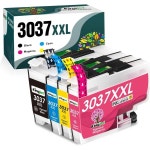 형제 LC3037 잉크 카트리지 교체용 킹젯 호환, XXL LC3039 XXL, MFCJ5845와 함께 작동DW MFCJ5945DW MFCJ6545DW MFCJ6945DW, 4... 