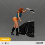 스케일 미니어처 장면 인형 주유소 미녀 행인 섬 투어 미니 피규어 1. model 1 : 딜리벌월드14호점