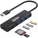 5포트 USB 3.0 허브 for 노트북 DUOYHIEL 멀티포트 with SD 마이크로 카드 리더기 분배기 어댑터 2 카메라 메모리 읽기 및 3 포트 PC... 