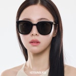 젠틀몬스터 선글라스 레이디랭 01 블랙 플랫바 오버사이즈 검정 뿔테 남자 여자선글라스 : 핫선글라스