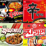 봉지 신라면120g+불닭볶음면140g+짜파게티140g+진라면 매운맛120g : 킹스랜드