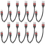 6인치 짧은 라이트닝 케이블 벌크 10팩 MFI 인증 멀티팩 0.5피트 iPhone 충전 케이블 충전소용 짧은 USB-라이트닝 코드 iPhone 14 13... 