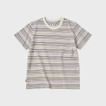 W SLIM MULTI STRIPE T-SHIRT [LIGHT VIOLET] : COMONINOZ