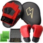 KAISIN 복싱 글러브 미트 세트 (보관 가방 포함) (활동적인 킥복서 감독) : 파비오1