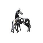 대형 말 동상 야외 조형물 동물 금속 장식 공원 조경 말 과 사슴 : 콘케어