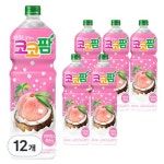 해태음료 코코팜 피치핑크 복숭아 1.5L 12개 : 복댕이가족