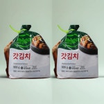 CJ  비비고 갓김치 900g x 2개 국내산 갓 혼밥 자취방 반찬 : 넷카트