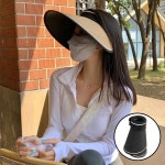 여름 돌돌이 와이드 골프 보닛햇 모자 햇빛가리개 라탄 썬바이저 선캡 썬캡 여성 : 랩커머스105