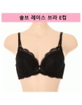 [솔브]레이스 자수 브라 E컵 SBRD123E,BK : 테트라133
