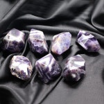 쉐브론 자수정 천연원석 명상용 힐링스톤 랜덤발송 ROU-251163 : 힐링젬