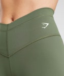 Gymshark 짐샤크 에브리데이 V 웨이스트밴드 레깅스 코어 올리브 : SPORTICA