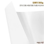 A4 16절 전지 도화지 A3 8절 2절 300g 수채화지 4절 : JinMin