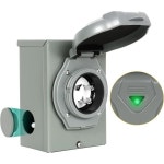 사전 드릴링된 발전기 흡입구 상자 NEMA 3R 30암페어 실외 방수 전원 흡입구 상자 NEMA L5-30P 3프롱 125볼트 3750와트 ETL 나열됨... 