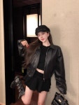 나솔사계 109회 경리 가죽 자켓 스타일 의상 PU 패션 옷 : 오르베자무역