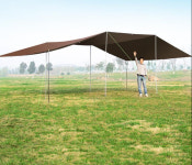 초대형 타프 캠핑 천막 실버코팅 그늘막 6x8 야외용 6mx8m-카키색 A : 수바이브