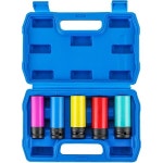 5PCS 1 2 드라이브 임팩트 너트 소켓 15 17 19 21 22 mm 휠 보호 비마모성 얇은 벽 소켓으로 손 할 수 컬러 슬 : 웰시웨일 8호점