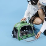 새장 사육장 케이지 휴대용 조류 앵무새 캐리어 여행 가방 : chsua1267