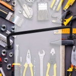 AL 수건 걸이 흑색 타공 1단 모텔 욕실 : 매 직