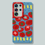 갤럭시 실리콘 프리미엄 S25 감녀 토마토 파티 캐릭터 귀여운 폰케이스 : 와글지글