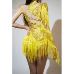 밸리댄스복 섹시한 스키니 레오타드 가수 댄서 쇼 StageWear 반짝 이는 블루 라인 석 여성 Dan : 안녕직구 마켓