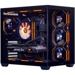 다크니스 드래곤 게이밍 PC AMD 라이젠 5 5500 4.2GHz 라데온 RX 6600 8GB 데스크탑 컴퓨터 ，1TB NVMe SSD 16GB DDR4 3200MHz 공랭식... 
