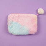 털파우치 파스텔 페이크 퍼 필통 화장품 생리대 : 로마마파