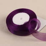 새틴 리본 예쁜 다크 퍼플 오간자 선물 웨딩 장식 포장 로트당 45 미터 12mm 15mm 20mm 25mm 40mm 50mm : 스마트도하인터