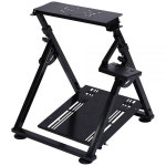 PLLOVOR racing wheel stand Foldable with Triangular Base Adjustable Height and Angle Handbrake Compa : 빌리언13
