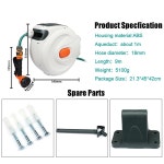 개폐식 가든 호스 릴 헤비 듀티 워터 회전 브래킷 길이 잠금 자동차 깨끗한 정원 물 도구 1. 29 meter : 오더박스4호점