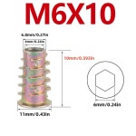M4 소켓 너트 외부 20개 내부 M5 스레드 M6 삽입 가구용 M8 목재 10 육각 : 공구상사2